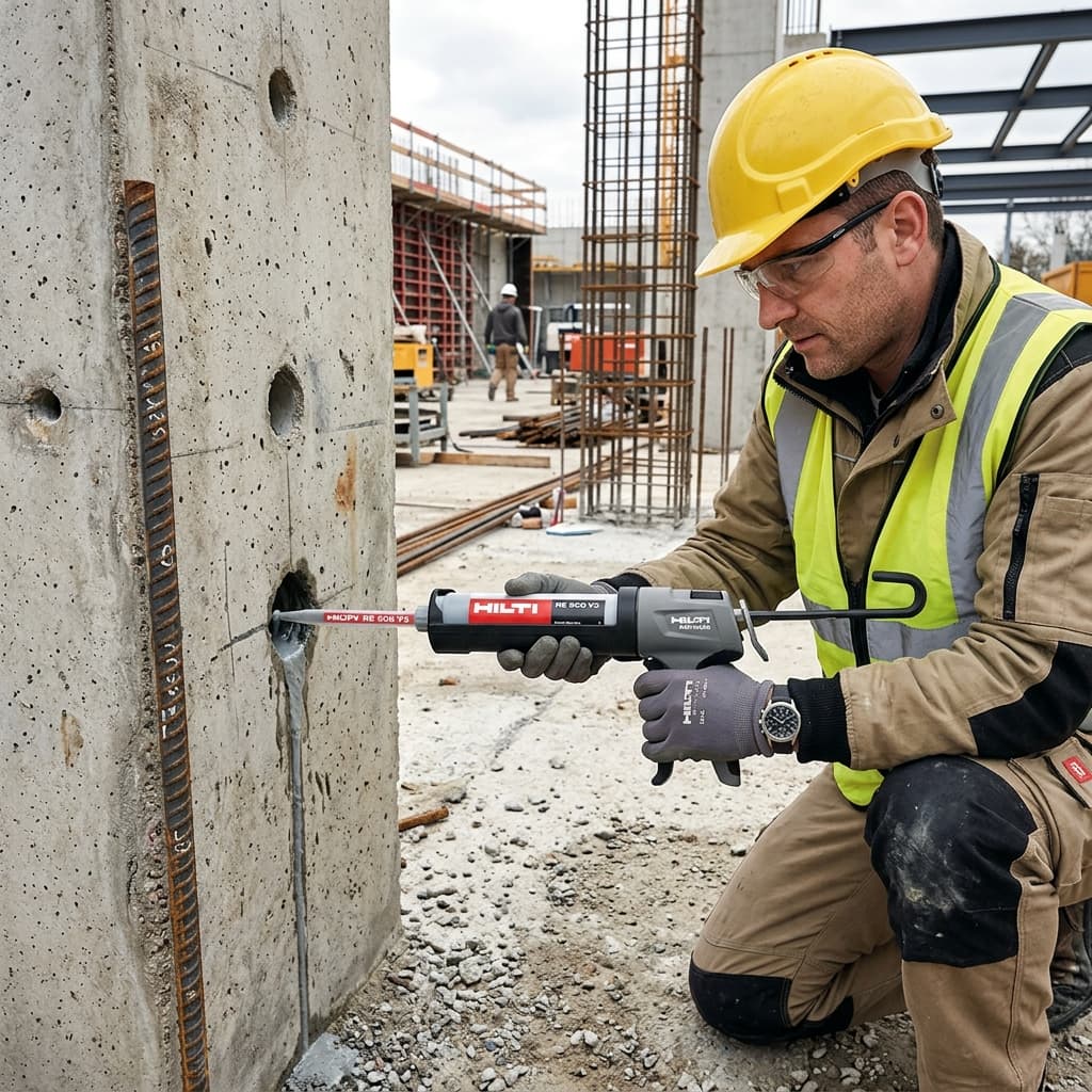 Anchor rebar chemical fixing
